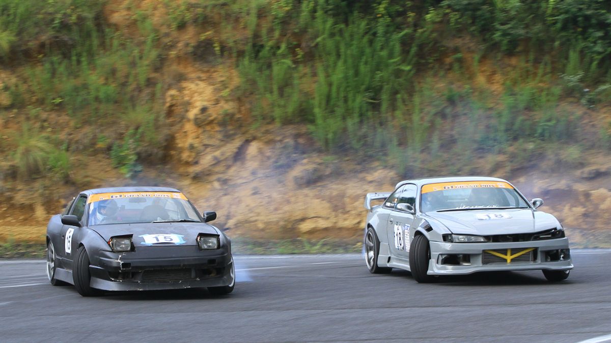 Drifting at Ebisu Circuit