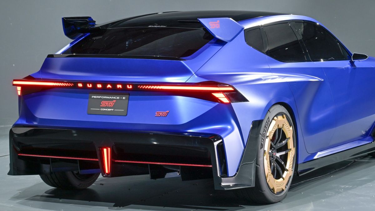 Rear of Subaru Performance-E STI concept