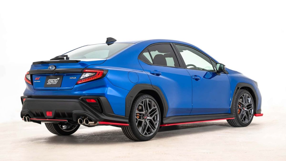 Rear of Subaru WRX STI Sport