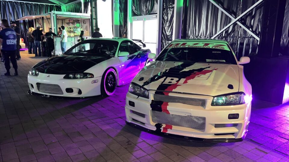 Nissan R34 Skyline and Mitsubishi Eclipse